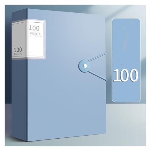 Ringbuch Aufbewahrungsordner, Testpapier-Quittungshalter, Studenten, Loseblattordner, A4-Dateiordner, Papier-Organizer, Dokumente, Clip(Sky blue-100 pages) von LIZHAYG