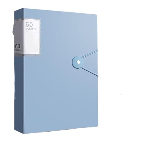 Ringbuch Aufbewahrungsordner, Testpapier-Quittungshalter, Studenten, Loseblattordner, A4-Dateiordner, Papier-Organizer, Dokumente, Clip(Sky blue-60 pages) von LIZHAYG