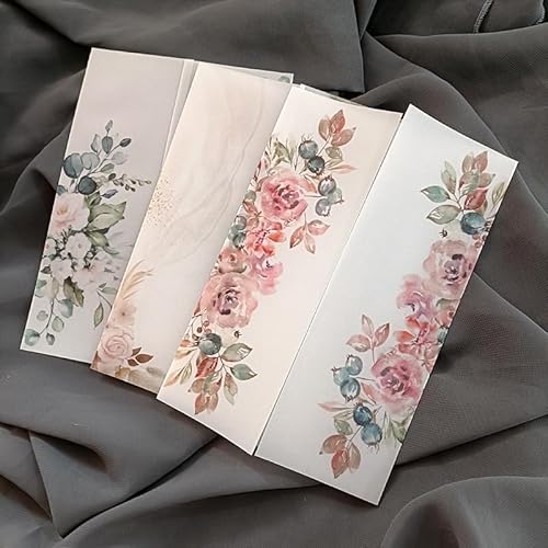 Vorgefaltet Vellum Paper Pergamenthüllen 50 teile/los Floral Transparent Hochzeit Einladung Karte Wrap Halb Pergament Papier Einladungen Jacke Hochzeitseinladungen Selber Basteln(Gold leaves) von LIZHAYG