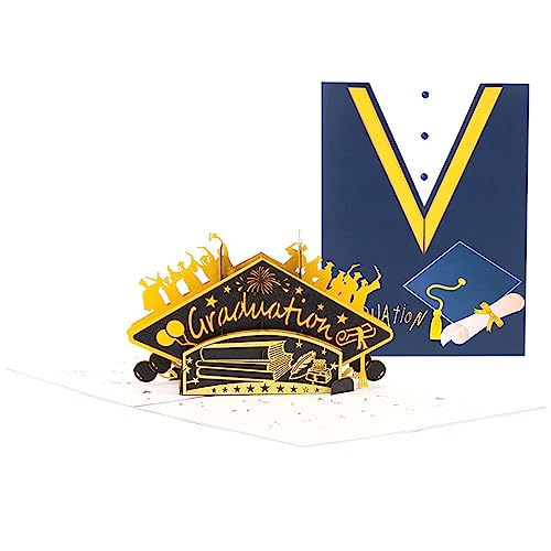 3D-Grußkarte zum Schulabschluss, Glückwunschkarte mit Umschlag für 2023 High School College Postkarten von LIbgiubhy