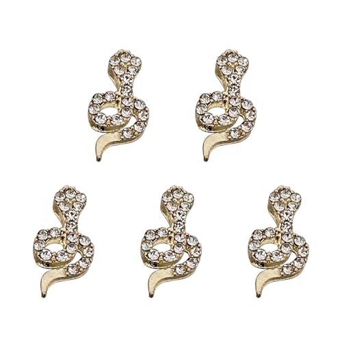 5 PCs 3d Snake Nails Art Charm Snake Nails Art Strauchsteine ​​Nägel Charme Snake Form Nails Decoration Nails Accessoires von LIbgiubhy