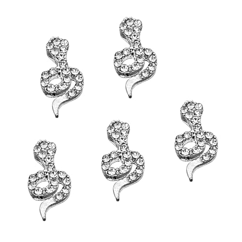 5 PCs 3d Snake Nails Art Charm Snake Nails Art Strauchsteine ​​Nägel Charme Snake Form Nails Decoration Nails Accessoires von LIbgiubhy