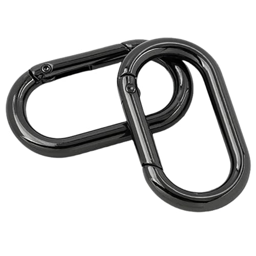 Multifunktionale ovale Ringe, Schnallen, Metallfeder-Schlüsselanhänger, ovale Ringe, Druckknöpfe, Schnallenklammern für Geldbörsen, Schlüsselanhänger, 2 Stück Multifunktionale ovale Ringe, Schnallen, Metallfeder-Schlüsselanhänger, ovale Ringe, Druckknöpfe, Schnallenklammern für Geldbörsen, Schlüsselanhänger, 2 Stück von LIbgiubhy