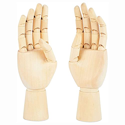 Modellhand Aus Holz, Art Mannequin Hand, Linke Und Rechte Hölzerne Menschliche Flexible Holzhand Modell Zeichnungsmodell Für Anfänger Profis Und Künstler, Kinderspielzeug Geschenk von LJBOZ