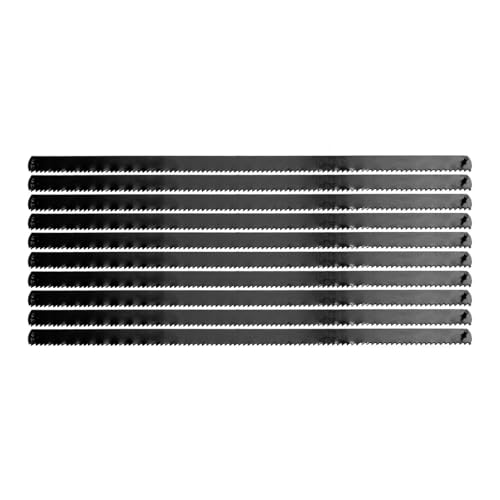 10 Stück 6 x 0,24 x 0,016 Zoll Dekupiersägeblätter mit Stiftende aus Kohlenstoffstahl for Sägen von Holz, Metall und Kunststoff(16T) von LJFMDLN