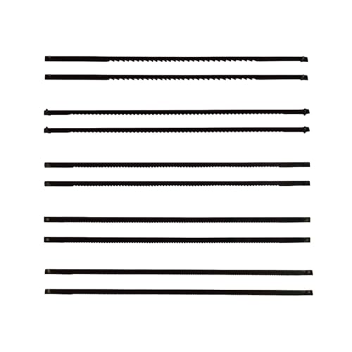 1000 Stück/Set 5-Zoll-Dekupiersägeblätter mit Stiftende 10T, 14T, 18T, 21T, 24T Hartstahl for alle 15 Zoll und 16 Zoll Dekupiersägen von LJFMDLN