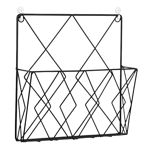 Aktenhalter, Aktenregal, an der Wand montierter Aktenaufbewahrungshalter, geometrischer Aufbewahrungskorb aus Metall für Zeitschriftenordner, Wohnzimmer, Flur, Korridor, Schlüsselaufbewahrungskörbe, A von LJQZFWXX