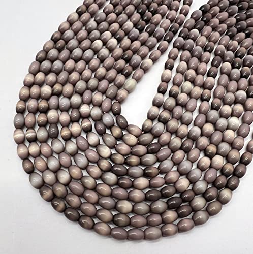 1 Strand Brown Cat's Eye 44 Pieces Approx Beads Size 7x5mm Shape Drum Cut Smooth Making, Beading & Craft Supplies 7$ST03D72 von LKBEADS