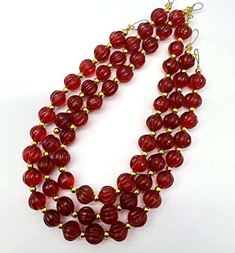 1 Strand Hessonite Garnet Quartz 22 Pieces Approx Beads Size 8mm Shape Melon Cut Carvin Making, Beading & Craft Supplies 7$ST03D97 von LKBEADS