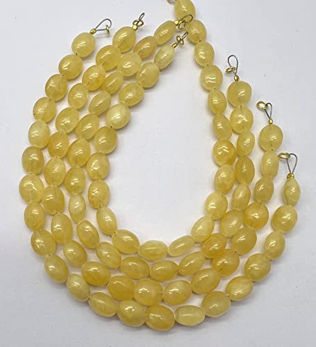 1 Strand Yellow Calcite Quartz 21 Pieces Approx Beads Size 10x8mm Shape Oval Cut Smooth Making, Beading & Craft Supplies 7$ST03D109 von LKBEADS