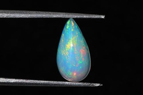 13.60x7.10x4.20MM White Ethiopian Fire-Opal Cabochon AAA Quality White Ethiopian Fire-Opal Pear Cabochon Ethiopian Opal Cabochon Natural welo opal multi fire opal loose Gemstone For Jewelry Making von LKBEADS