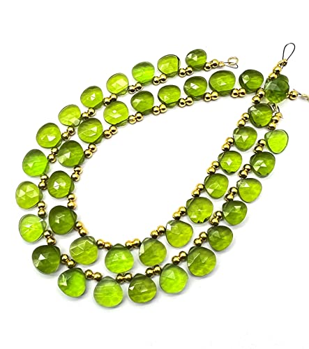 9 Inch 1 Strand Peridot 21 Pieces Beads Size 7x7-9x9mm Shape Heart Cut Faceted Making, Beading & Craft Supplies B0BNIWA39 von LKBEADS