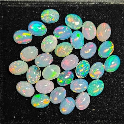 9x7mm Ethiopian Opal Cabochon AAA Quality Ethiopian Opal OVAL Cabochon Ethiopian Opal Cabochon Natural welo opal multi fire opal loose Gemstone For Jewelry Making von LKBEADS