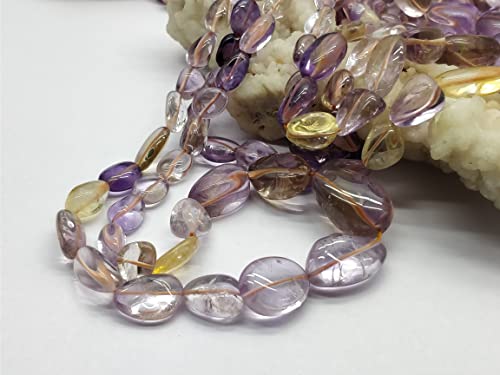 Ametrine Tiny Nugget Beads, tumbled 8x8-24x15mm 19 Pieces Approx Ametrine Smooth Handmade Gemstone Beads, 8.5 Inch Strand April_18_04-2120 von LKBEADS