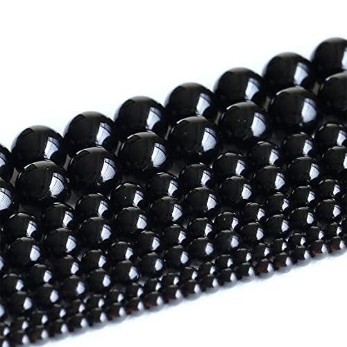 LKBEADS 1 Strands Natural Morion Black Rock Quartz Crystal Round Beads 4mm 15.5" 05213 von LKBEADS