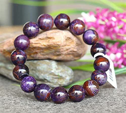 LKBEADS 1 Strands Natural Purple Sugilite Stretch Finish Bracelet Round Big beads スギライト 12.5mm 03759 von LKBEADS