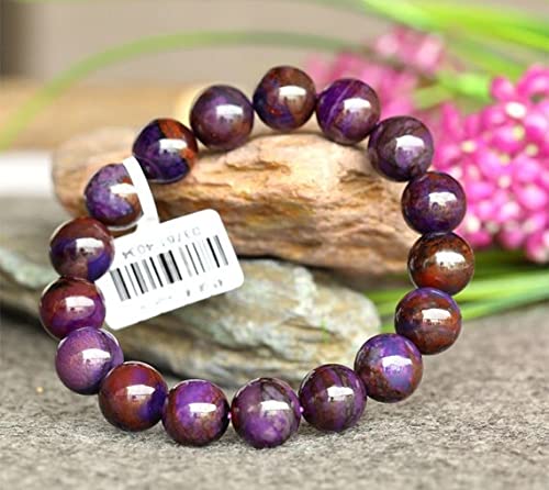 LKBEADS 1 Strands Natural Purple Sugilite Stretch Finish Bracelet Round beads スギライト 11.2mm 03761 von LKBEADS
