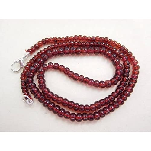 LKBEADS Natural Gemstone Red Garnet 3.5-5 Mm Smooth Finished Rondelle 17-18" Necklace rondelle beads,beads,rondelle, faceted beads, rondelle bead, von LKBEADS