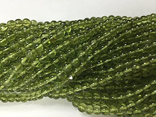 LKBEADS Peridot Round Beads 5mm, Peridot Beads 14 Inches von LKBEADS