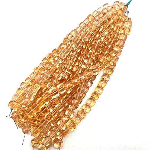 Peach Moonstone Quartz 7-8mm Box Faceted 6 Inch 20 to 22 Pieces Peach Color Rare Gemstone Beads Strand German_Beads_15 von LKBEADS