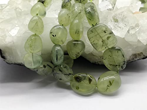 Prehnite Tiny Nugget Beads, tumbled 7x7-18x11mm 22 Pieces Approx Prehnite Smooth Handmade Gemstone Beads, 8.5 Inch Strand April_18_04-2089 von LKBEADS