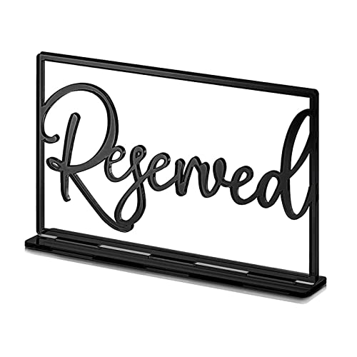 LKEWGHS Tischschild mit Aufschrift "Reserved Table Standing Reserved Wedding Signs For Wedding Seating Office, Black von LKEWGHS