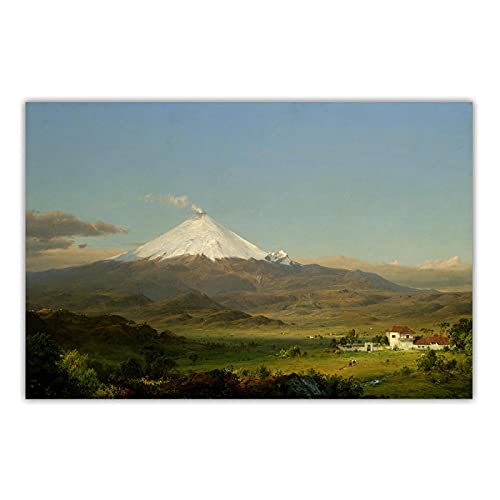 Frederic Edwin Church"Cotopaxi"Berühmte Malerei Leinwand Drucke Kunstwerk Bilder Leinwand Wandkunst Für Wohnzimmer Dekor 20x30cm Rahmenlos von LKLKLK