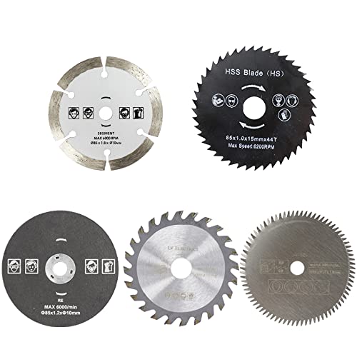 LKLNCXC Sägeblatt 3pcs Mini Circular Saw Blade Set 85mm Cutting Tool Saw Blades Cutting Disc for Wood/Metal/Plastic HSS Saw Blade,3PCS 85x15 Diamond(3PCS 85x10 Diamond) von LKLNCXC