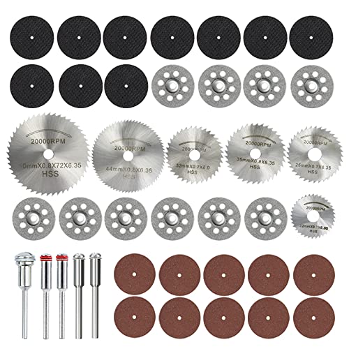 LKLNCXC Sägeblatt 41PCS Circular Saw Blade for Rotary Tool HSS Saw Blads Metal Cut Off Disc Diamond Cutting Disc Cutting Tools von LKLNCXC