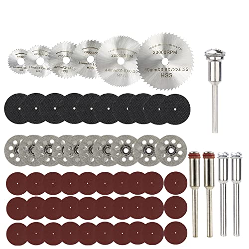 LKLNCXC Sägeblatt 61pcs Woodwoking Tool SawBlade Rotary Tool HSS Circular Saw Blade Diamond Cutting Disc Metal Cut Off Cutting Wheel von LKLNCXC