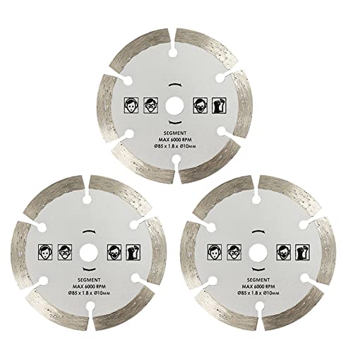 LKLNCXC Sägeblatt 85mm Cutting Tool Saw Blades for Power Tool Circular Saw Blade for Wood HSS Saw Blade Cutter Circular Mini Saw Blade,3PCS 85x15 Metal(3PCS 85x10 Diamond) von LKLNCXC