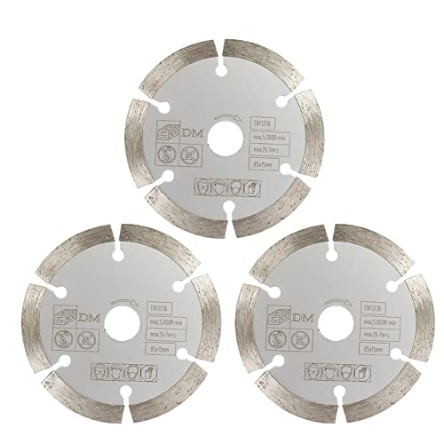 LKLNCXC Sägeblatt 85mm Cutting Tool Saw Blades for Power Tool Circular Saw Blade for Wood HSS Saw Blade Cutter Circular Mini Saw Blade,3PCS 85x15 Metal(3PCS 85x15 Diamond) von LKLNCXC