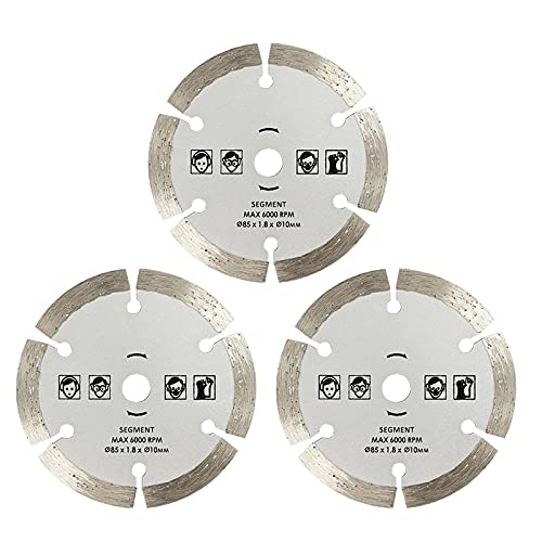 LKLNCXC Sägeblatt 85mm Cutting Tool Saw Blades for Power Tool Circular Saw Blade for Wood HSS Saw Blade Cutter Circular Mini Saw Blade-3PCS 85x15 Diamond(3PCS 85x10 Diamond) von LKLNCXC