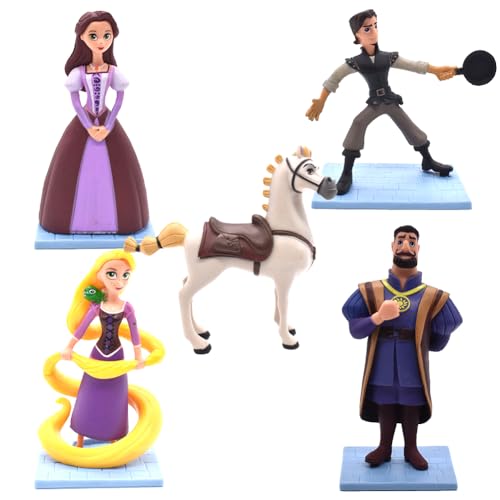 LKNBIF Mini Tabletop Ornament, 5PCS Princess Figures Set, Anime Action Figures,Cake Decoration Figures, Action Figure Toys, Decoration Ornaments for Kids Birthday Party Supplies von LKNBIF