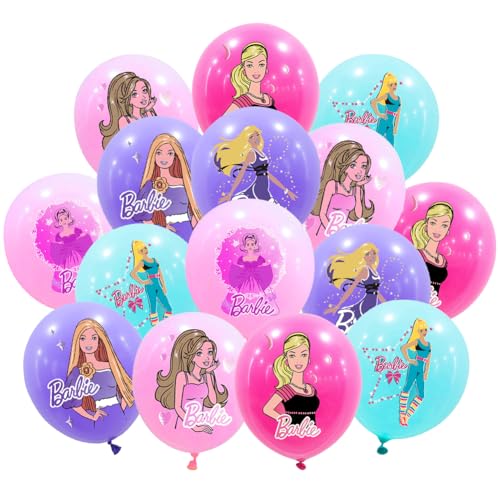 LKNBIF Prinzessin Luftballons, Kinderparty Dekoration Luftballons, Luftballons Geburtstag, Party Luftballons Für Mädchen Frau Geburtstag Hochzeit Prinzessinnen Brautparty Deko von LKNBIF