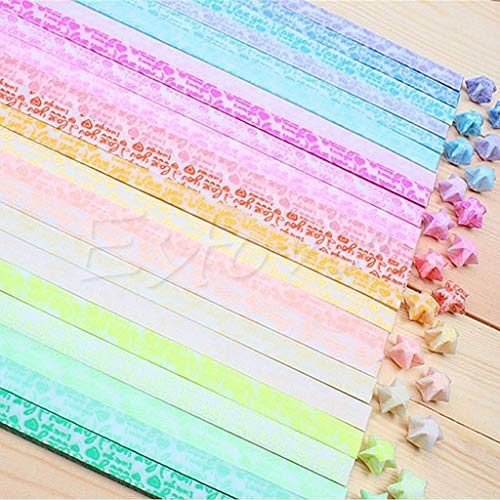 30pcs Luminous Lucky Star Folding Paper Lucky Star Paper Ribbon Silky Tassels Cord Chinese Knot Jewelry Making Souvenir DIY Craft Accessory Sewing Hooks Metal Eyes von LKOOFHNM