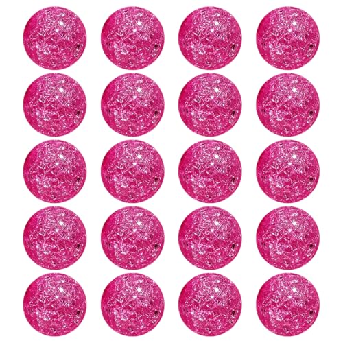 LKXHarleya 10 Stück rissige Acrylperlen, 16 mm runde lose Abstandsperlen, Anhänger für Armband, Halskette, Ohrring, Zubehör, DIY, Schmuckherstellung, Fuchsia von LKXHarleya