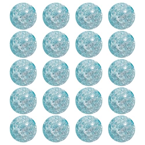 LKXHarleya 10 Stück rissige Acrylperlen, 16 mm runde lose Abstandsperlen, Anhänger für Armband, Halskette, Ohrring, Zubehör, DIY, Schmuckherstellung, blau von LKXHarleya