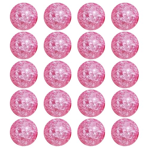 LKXHarleya 100 Stück rissige Acrylperlen, 8 mm runde lose Abstandsperlen, Anhänger für Armband, Halskette, Ohrring, Zubehör, DIY, Schmuckherstellung, Rosa von LKXHarleya