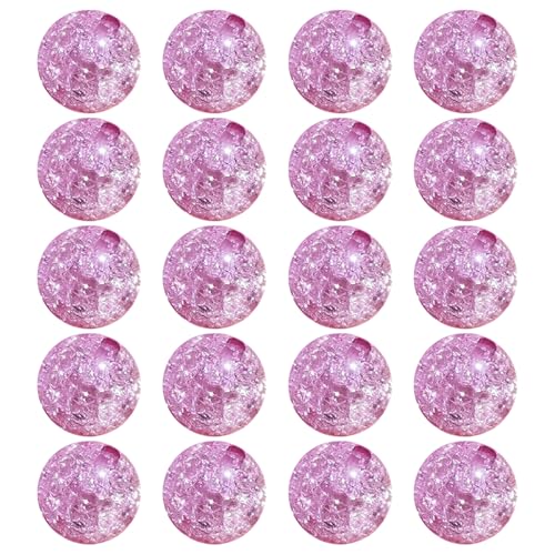 LKXHarleya 30 Stück rissige Acrylperlen, 12 mm runde lose Abstandsperlen, Anhänger für Armband, Halskette, Ohrring, Zubehör, DIY, Schmuckherstellung, Rot/Violett von LKXHarleya