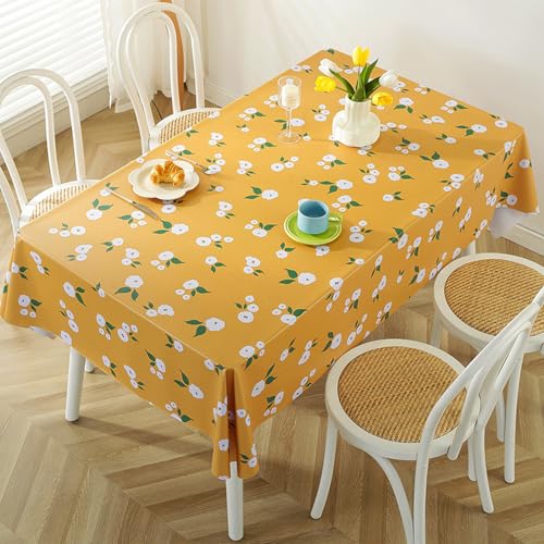 LLATUAN Gartentischdecke,120x120cm,Tablecloth can be Wiped Tablecloth PVC Plastic Wipe clean Waterproof Square Dining Table Cover von LLATUAN