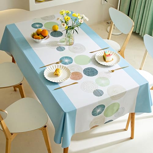 LLATUAN Gartentischdecke,120x160cm,Tablecloth can be Wiped Tablecloth PVC Plastic Wipe clean Waterproof Square Dining Table Cover von LLATUAN