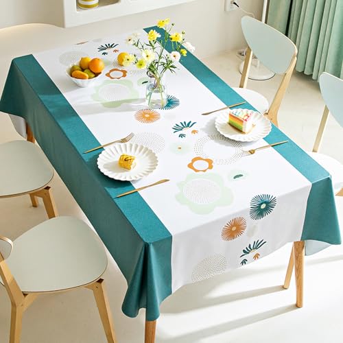 LLATUAN Gartentischdecke,140x140cm,PVC Table Cloth Wipeable Plastic Tablecloth for Rectangle Table Wipe Clean Waterproof Table Cover for Kitchen Dining Outdoor von LLATUAN