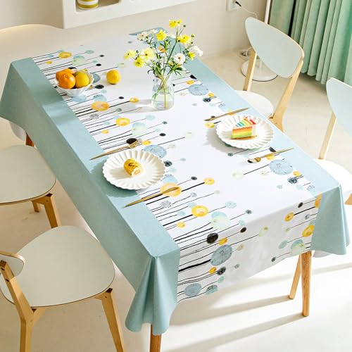 LLATUAN Küche Esstisch Kunststoff,100x160cm,Stylish Wipe Clean PVC Tablecloth (Various Sizes) Square, Rectangle, Vinyl Table Cloth Cover von LLATUAN