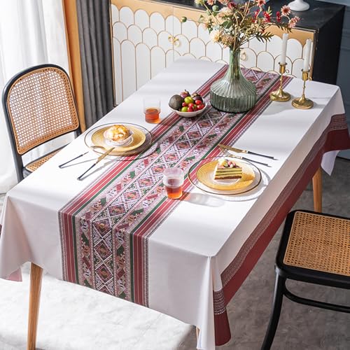 LLATUAN Küche Esstisch Kunststoff,120x170cm,PVC Table Cloth Wipe Clean Tablecloth Rectangular Waterproof Plastic Table Cover Vinyl Wipeable Table Cloth von LLATUAN