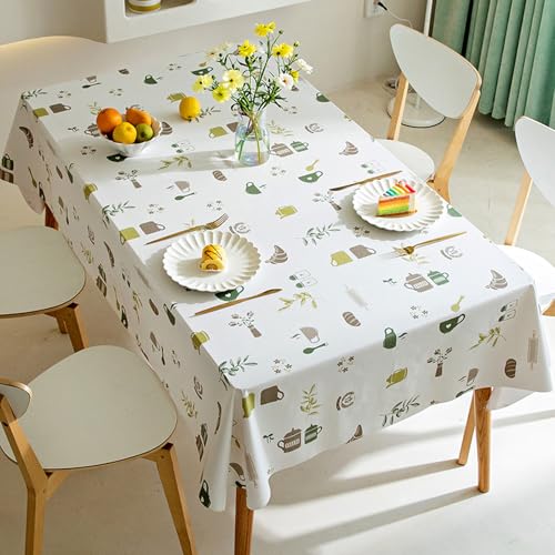 LLATUAN Strapazierfähiges Tischdecke,140x180cm,Large Rectangular Oilcloth PVC Wipe Clean Tablecloth Wipe Clean Tablecloth-Luxury Waterproof and Wipeable von LLATUAN