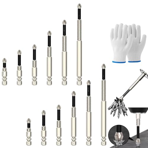 Lifesparking Drill Bits,Strong Magnetic Durability Screwdriver Drill Bit Set,6PCS/Set (2set) von LLDYAN