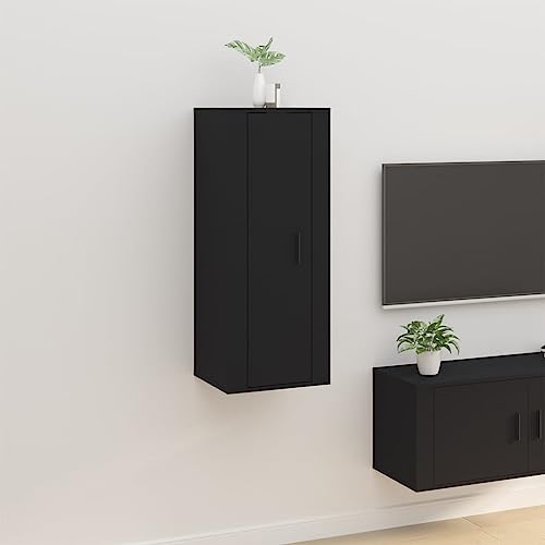 Entertainment Centers & TV-Ständer, Wandmontage, TV-Schrank, Schwarz, 40 x 34,5 x 100 cm von LLEZKBR