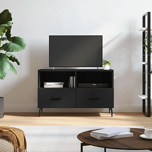 Entertainment Centers & TV Stands-TV Cabinet Black 80x36x50cm Engineered Wood von LLEZKBR