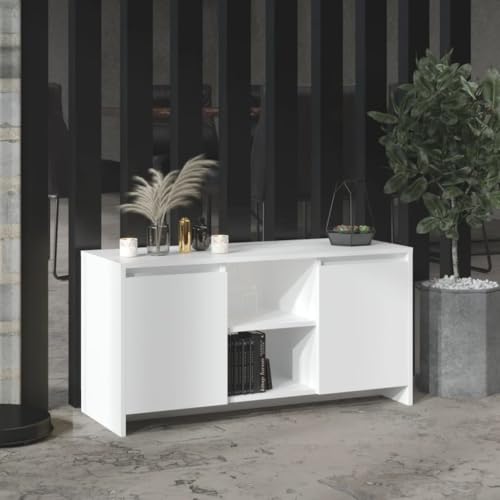 Entertainment Centers & TV Stands-TV Cabinet White 102x37.5x52.5cm Engineered Wood von LLEZKBR